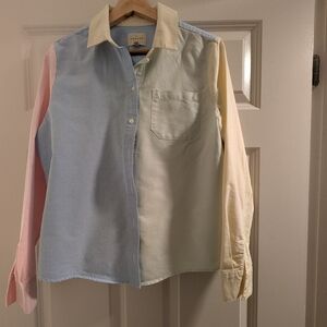 Sezane Tomboy Shirt Pastel Colours - Size 6